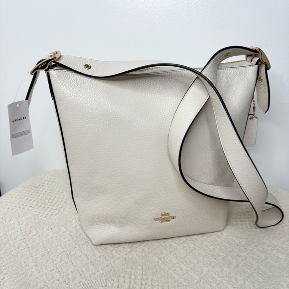 Coach Handbags - Coach Leather Val Duffle Sac C2818 Chalk Off-White Crossbody Shoulder Bag